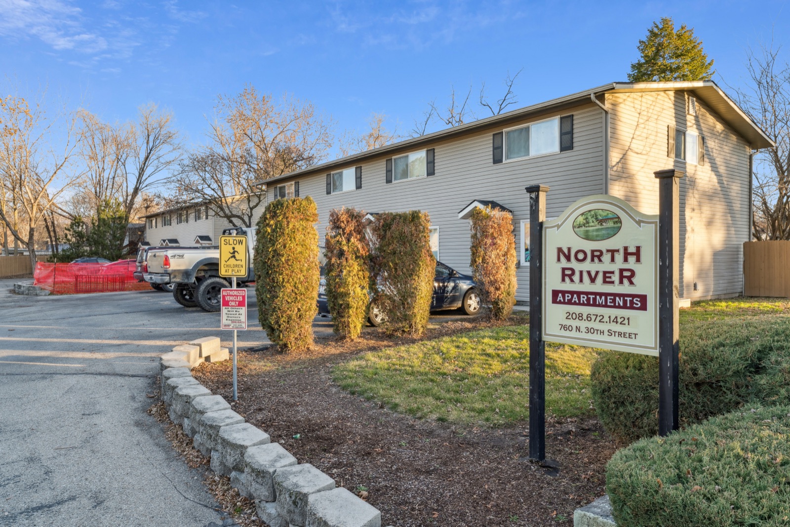 Entrance and signage